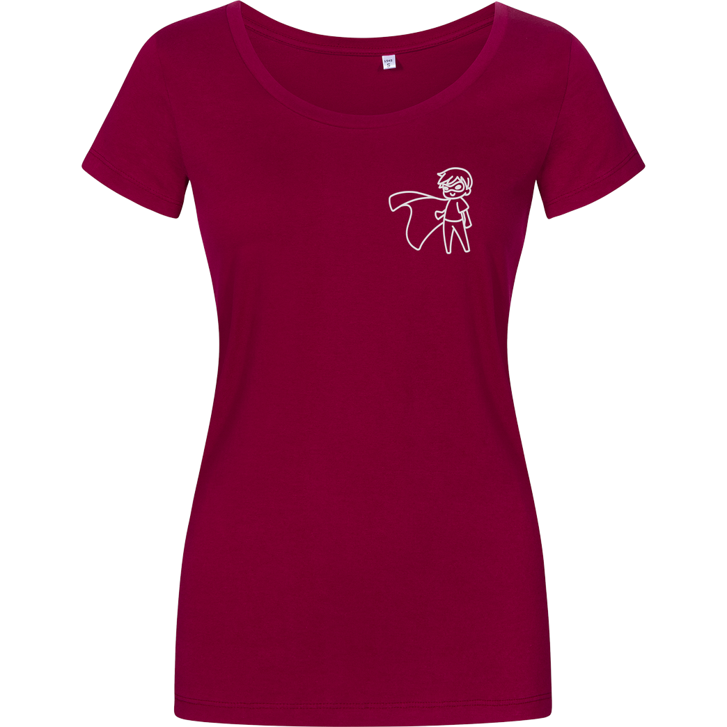 Snoxh Snoxh - Superheld gestickt T-Shirt Girlshirt berry