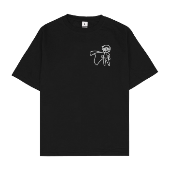 Snoxh - Superheld gestickt Oversize T-Shirt - Black