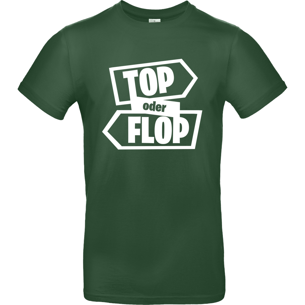 Snoxh Snoxh - Top oder Flop T-Shirt B&C EXACT 190 -  Bottle Green