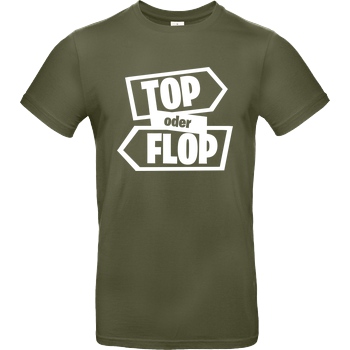 Snoxh Snoxh - Top oder Flop T-Shirt B&C EXACT 190 - Khaki