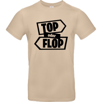 Snoxh Snoxh - Top oder Flop T-Shirt B&C EXACT 190 - Sand