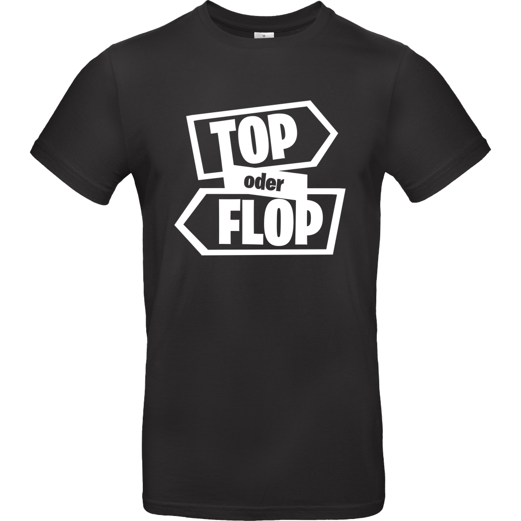 Snoxh Snoxh - Top oder Flop T-Shirt B&C EXACT 190 - Black