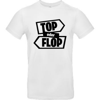 Snoxh Snoxh - Top oder Flop T-Shirt B&C EXACT 190 -  White