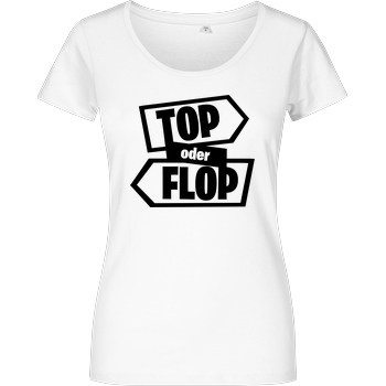 Snoxh Snoxh - Top oder Flop T-Shirt Girlshirt weiss