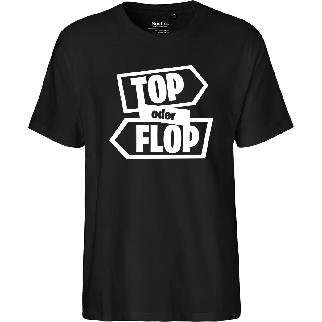 Snoxh Snoxh - Top oder Flop T-Shirt Fairtrade T-Shirt - black
