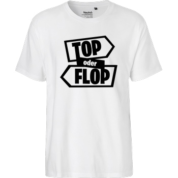 Snoxh Snoxh - Top oder Flop T-Shirt Fairtrade T-Shirt - white