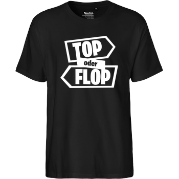 Snoxh - Top oder Flop Fairtrade T-Shirt - black