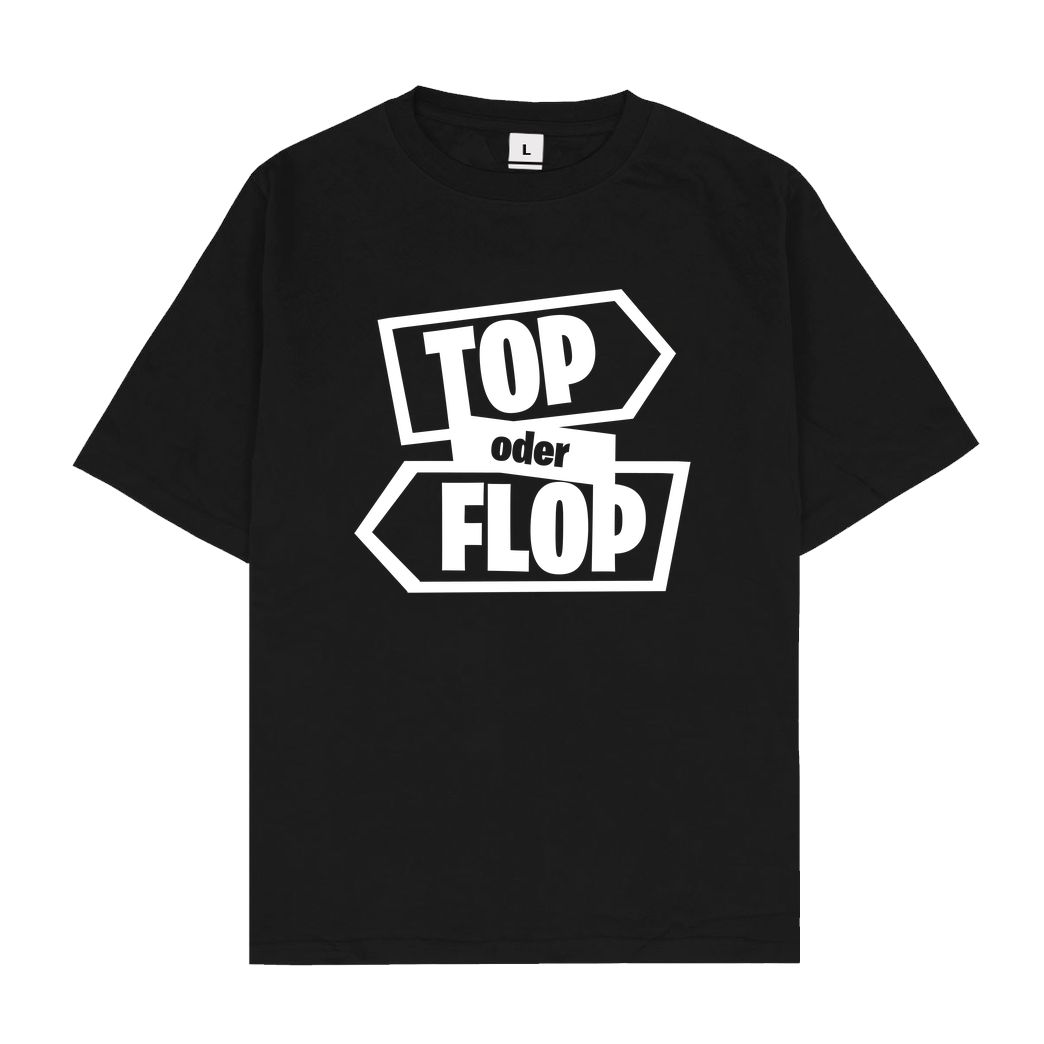 Snoxh Snoxh - Top oder Flop T-Shirt Oversize T-Shirt - Black