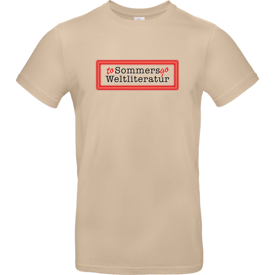 Sommers Weltliteratur to go Sommers Weltliteratur - Logo schwarz T-Shirt B&C EXACT 190 - Sand