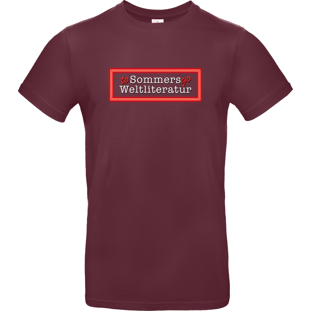 Sommers Weltliteratur to go Sommers Weltliteratur - Logo weiß T-Shirt B&C EXACT 190 - Burgundy