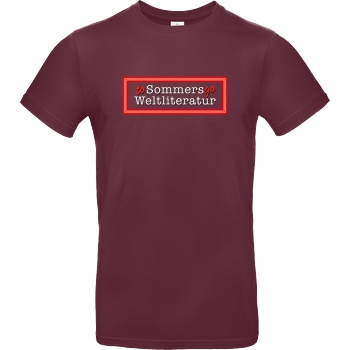 Sommers Weltliteratur to go Sommers Weltliteratur - Logo weiß T-Shirt B&C EXACT 190 - Burgundy