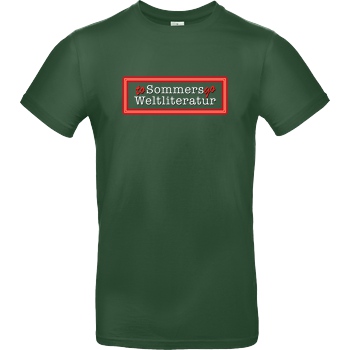 Sommers Weltliteratur to go Sommers Weltliteratur - Logo weiß T-Shirt B&C EXACT 190 -  Bottle Green