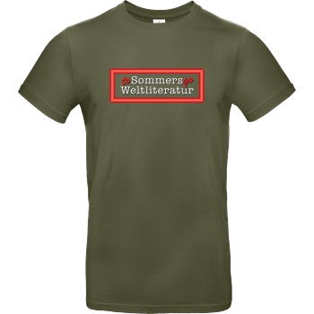 Sommers Weltliteratur to go Sommers Weltliteratur - Logo weiß T-Shirt B&C EXACT 190 - Khaki