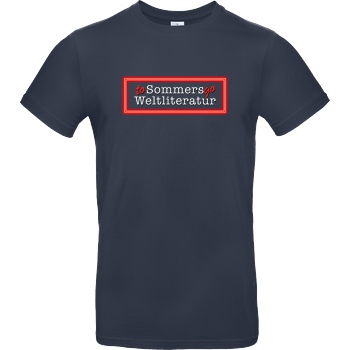 Sommers Weltliteratur to go Sommers Weltliteratur - Logo weiß T-Shirt B&C EXACT 190 - Navy
