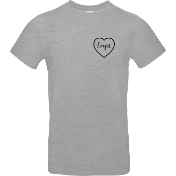 Sonny Loops Sonny Loops - Heart T-Shirt B&C EXACT 190 - heather grey