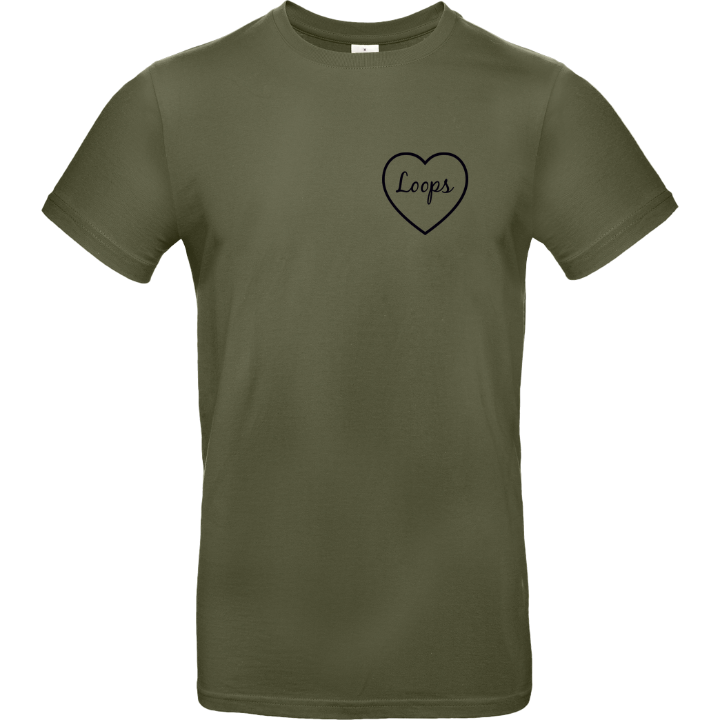 Sonny Loops Sonny Loops - Heart T-Shirt B&C EXACT 190 - Khaki
