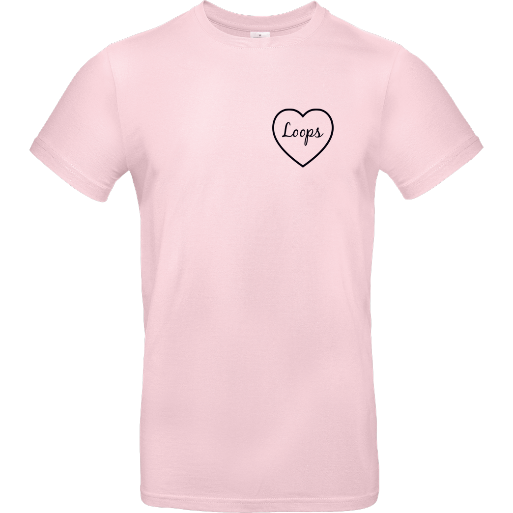 Sonny Loops Sonny Loops - Heart T-Shirt B&C EXACT 190 - Light Pink