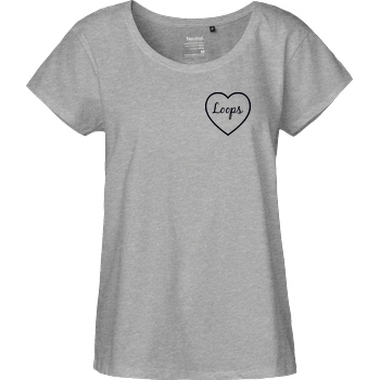 Sonny Loops Sonny Loops - Heart T-Shirt Fairtrade Loose Fit Girlie - heather grey