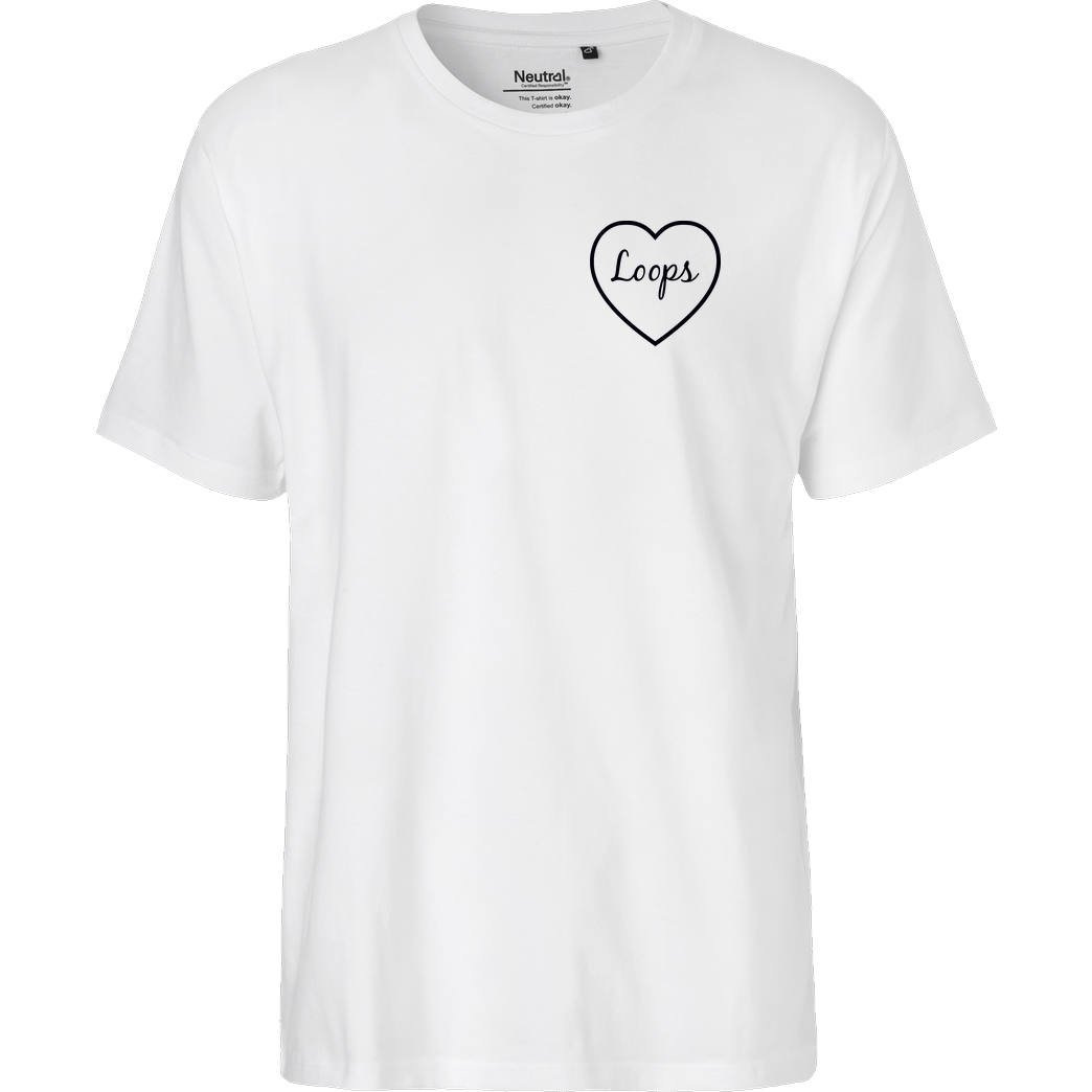 Sonny Loops Sonny Loops - Heart T-Shirt Fairtrade T-Shirt - white