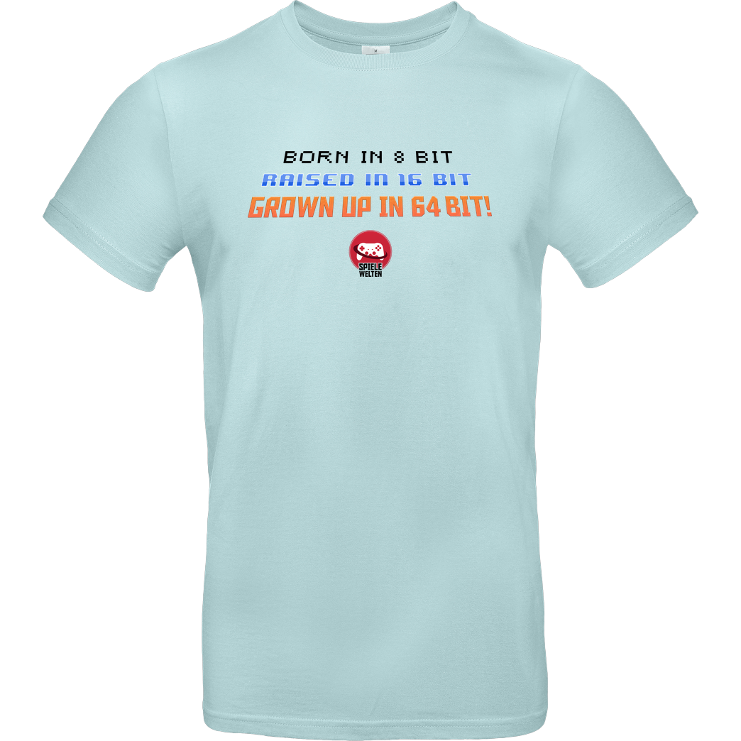 Spielewelten Spielewelten - Born in 8 Bit T-Shirt B&C EXACT 190 - Mint