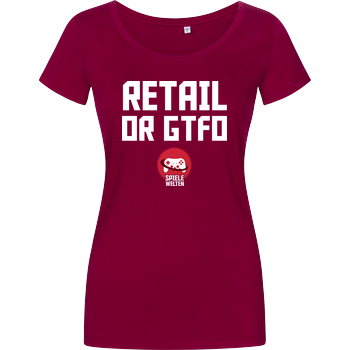 Spielewelten - Retail or GTFO Girlshirt berry