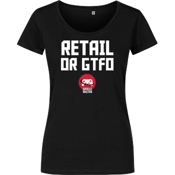 Spielewelten - Retail or GTFO Girlshirt schwarz