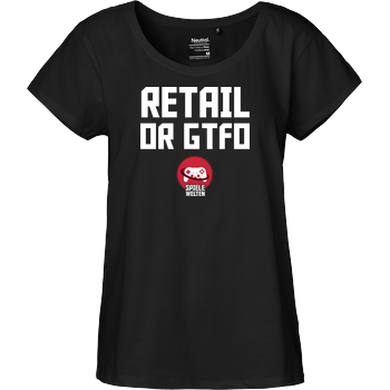 Spielewelten - Retail or GTFO Fairtrade Loose Fit Girlie - black