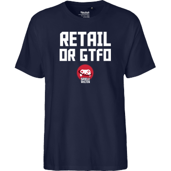 Spielewelten - Retail or GTFO Fairtrade T-Shirt - navy