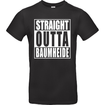 None Straight Outta Baumheide T-Shirt B&C EXACT 190 - Black
