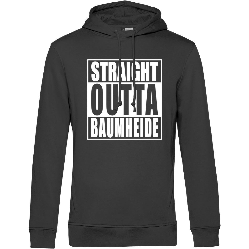 None Straight Outta Baumheide Sweatshirt B&C HOODED INSPIRE - black