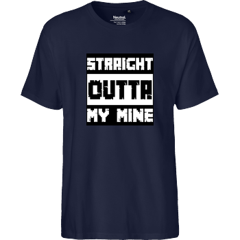 Straight Outta My Mine Fairtrade T-Shirt - navy