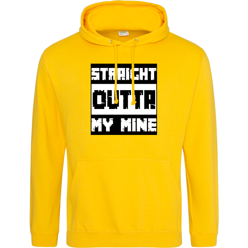 bjin94 Straight Outta My Mine Sweatshirt JH Hoodie - Gelb