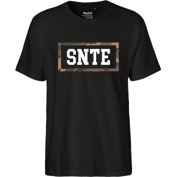 SYNTE Synte - Camo Logo T-Shirt Fairtrade T-Shirt - black