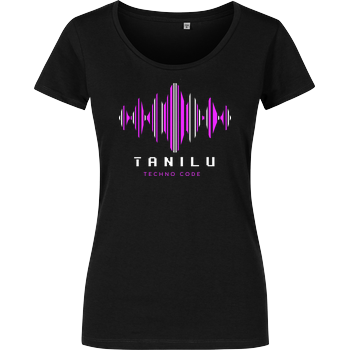 TaniLu - Waves Girlshirt schwarz
