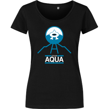 Team Aqua Girlshirt schwarz