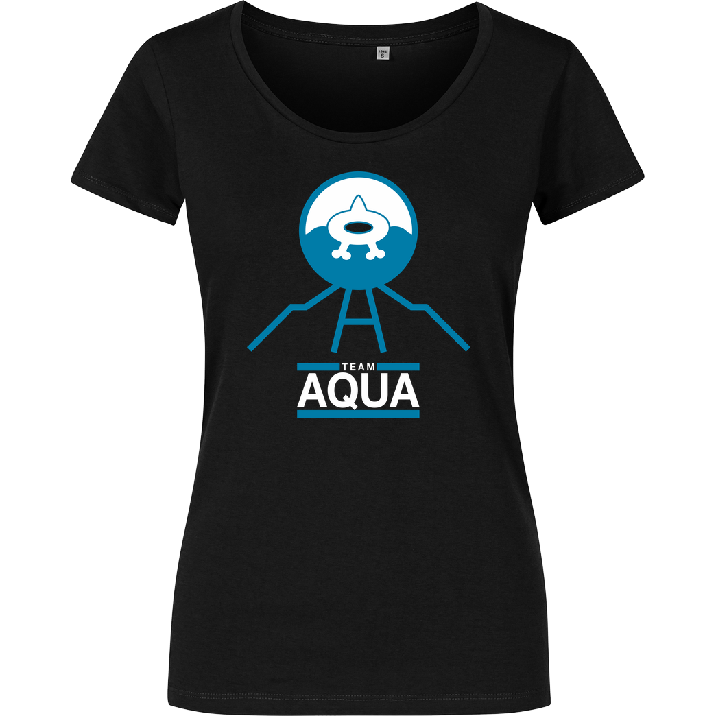 bjin94 Team Aqua T-Shirt Girlshirt schwarz