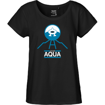 Team Aqua Fairtrade Loose Fit Girlie - black