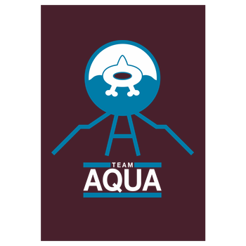 Team Aqua Art Print burgundy