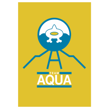 Team Aqua Art Print yellow