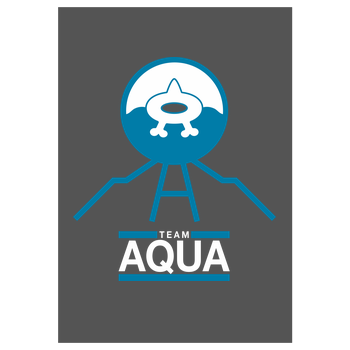 Team Aqua Art Print grey