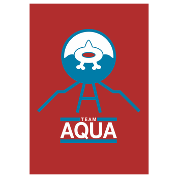 Team Aqua Art Print red