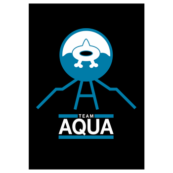 Team Aqua Art Print black