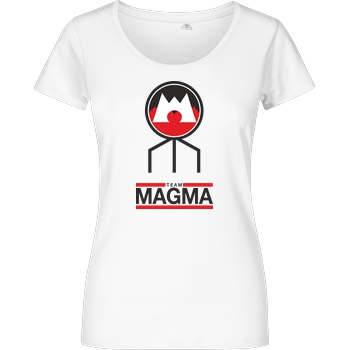 bjin94 Team Magma T-Shirt Girlshirt weiss
