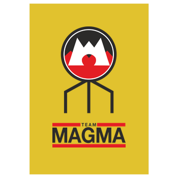 Team Magma Art Print yellow