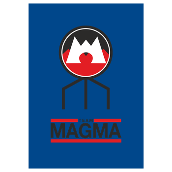Team Magma Art Print blue