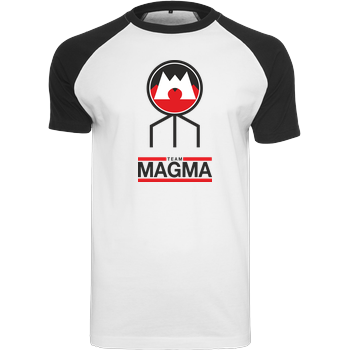 Team Magma Raglan Tee white
