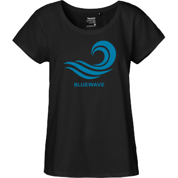 Team Prismatic - Blue Wave Fairtrade Loose Fit Girlie - black
