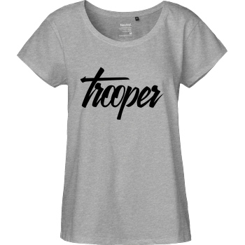 TeamTrooper TeamTrooper - Trooper T-Shirt Fairtrade Loose Fit Girlie - heather grey