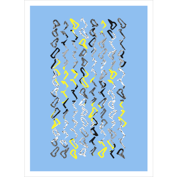 Technikliebe - 01 Art Print light blue