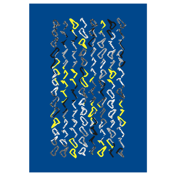 Technikliebe - 01 Art Print blue